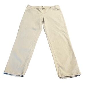 J. Jill Denim Slim Boyfriend Straight Leg Tan Plus Size 16 Petite